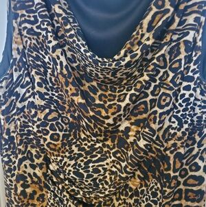 Jones Wear animal print midi dress super comfy and figure flattering